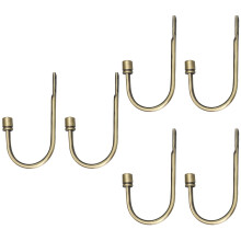 3 Pair Curtain Hook Vintage Decor Drapes Wall Mounted Drapery Tiebacks Curtains Aluminum Office