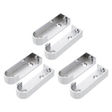 Flange Seat Wardrobe Rod Socket Shower Iron Curtain Bracket Metal Brackets Heavy 6 Pcs