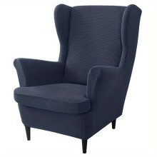 DEKAXID 2pcs/set Soft Jacquard Stretch Wingback Chair Covers with Elastic Band - Perfect for Living Room Bedroom and Home Decor