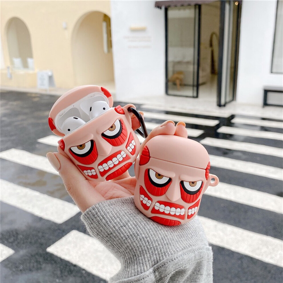 Susuchens Earphone Case, Anti-Fall Soft Silicone 3D Cartoon Attack On Titan Style Cover For Airpods 1/2/3/Pro 9322103137287