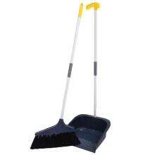 Eease Blue Heavy Duty Broom and Dustpan Set for Home, Office, Garage, Patio