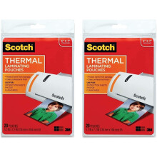 Scotch Thermal Laminating Pouches, 5 Inches x 7 Inches, 20 Pouches (TP5903-20) (2Pack)