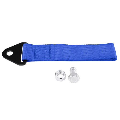 Blue Racing Car Tow Strap Rope Universal for Front Rear Bumper Hook 1