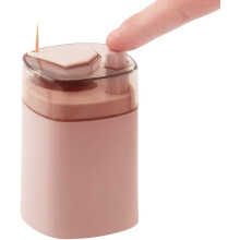 Toothpick Dispenser with OneTouch PopUp Design, Dustproof Large Capacity Toothpick Holder Pink
