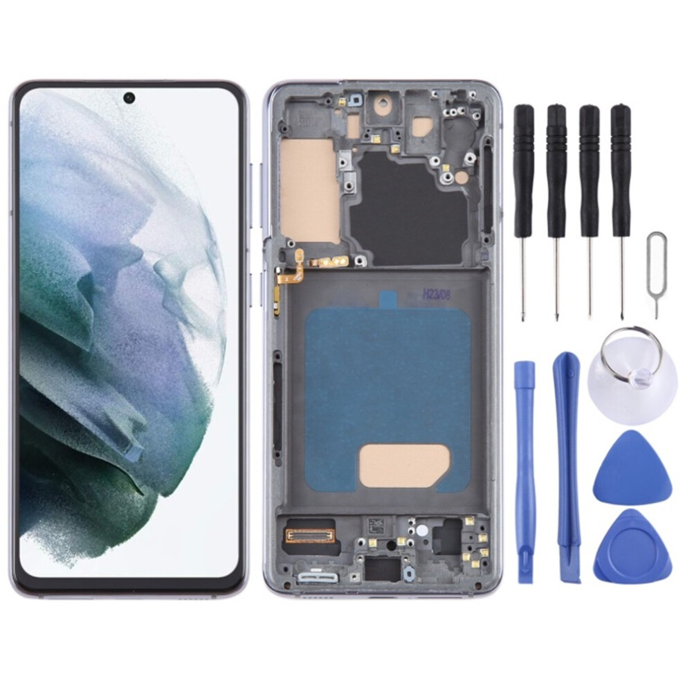 (Silver) Lcd-Bildschirm Mit Rahmen Für Samsung Für Galaxy S21 5G Sm-G991 6974366738317