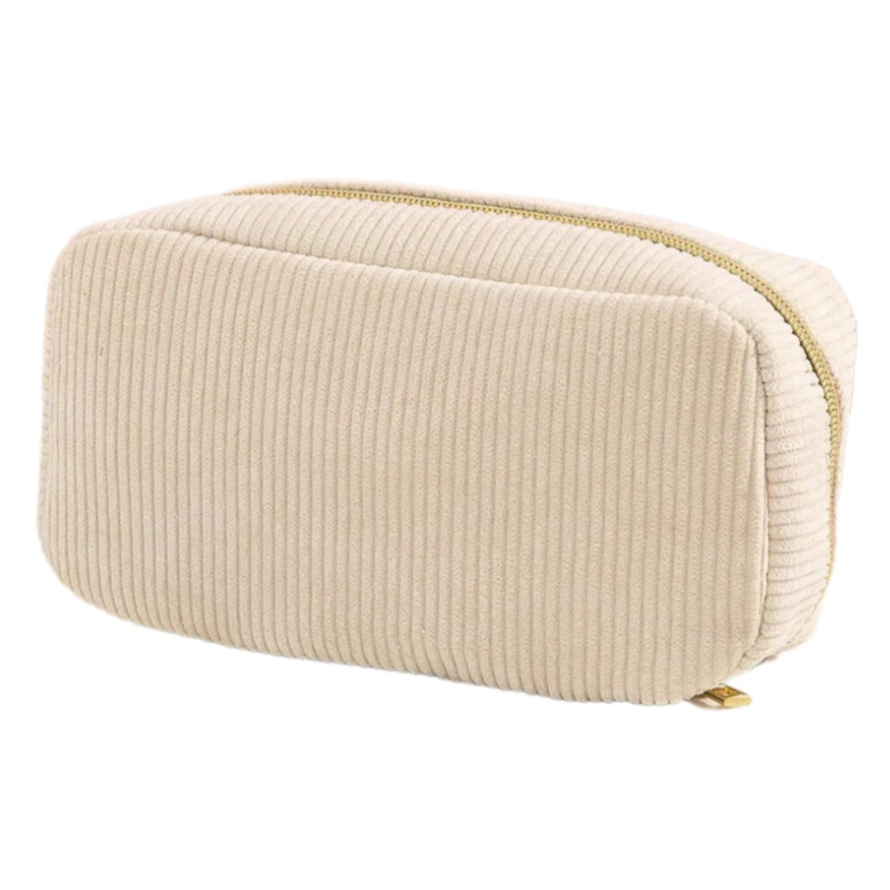 Large Corduroy Pencil Case with Large Capacity Storage for School, Office or Travel Cosmetics