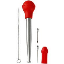 Turkey Baster and Meat Injector with HeatResistant Silicone Easy Grip for BBQ Turkey and Steak