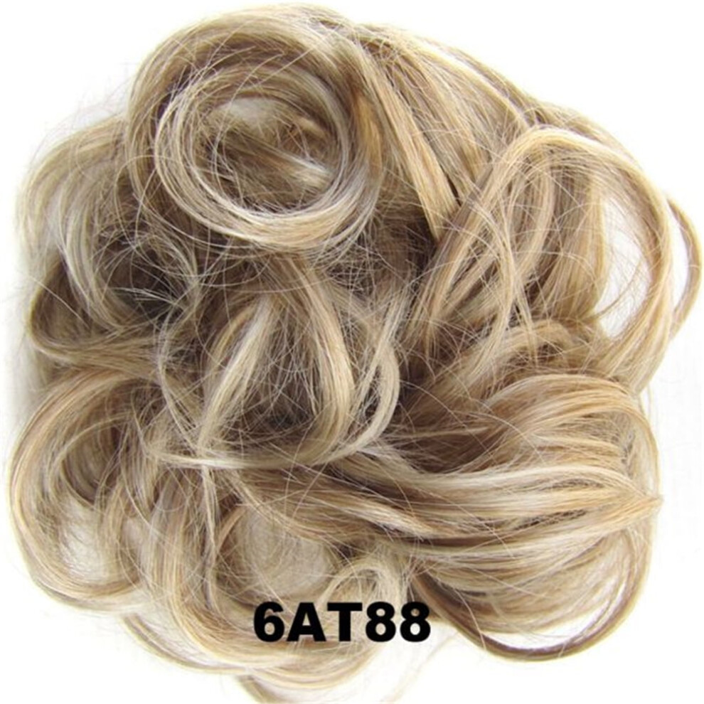 Unisex Synthetic Flexible Hair Buns Curly Scrunchy Chignon Elastic Messy Wavy Scrunchies Wrap For Ponytail Extensions For Women