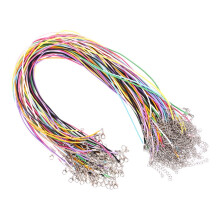 60pcs Necklace String with Extenison Chain and Lobster Clasp for DIY Jewelry Making (Assorted Color)
