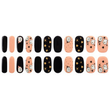 Semi Cured Nails Polish Stickers Gels Nails Stickers Full Nail Strips for Halloween