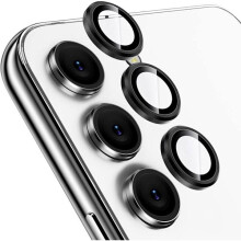 Black compatible with Samsung S23 / S23 Plus Camera Lens Cover Transparent one size