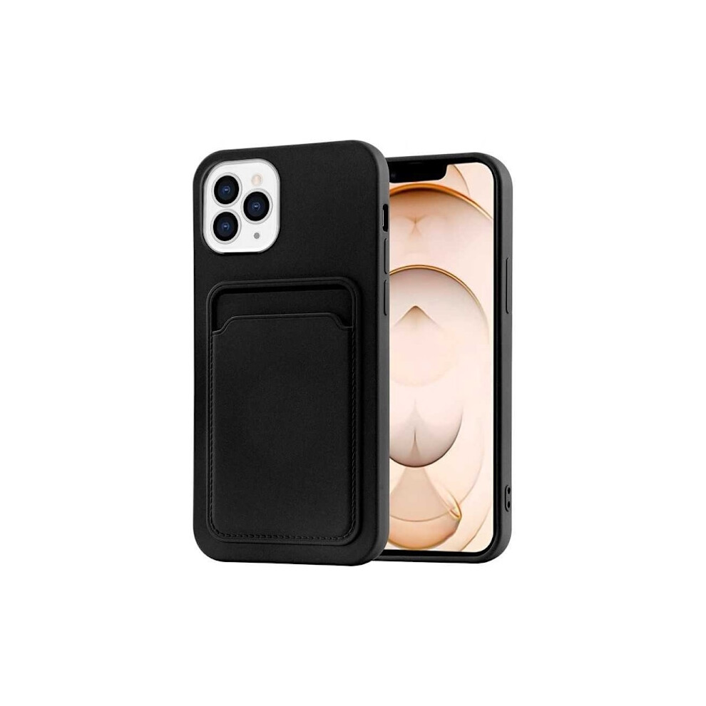 Compatible With Iphone 14 Pro Max Rubberized Shockproof Case With Card Slot Liquid Navy Blue 9389440278035