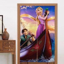 Rapunzel Door Curtain for Doorway, Pattern Print Blackout Privacy Window Curtain, Room Divider Curtain Tapestry Home Decor, 34" W X 56" L