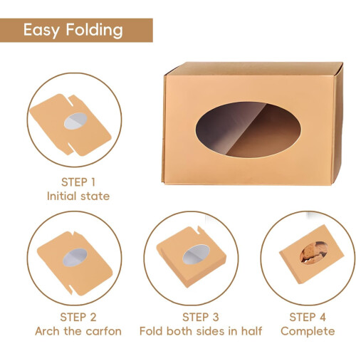 30 Pack Brown Kraft Soap Boxes with Clear Window for Handmade Soap Packaging and Display 2