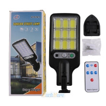 LED Solar Light Motion Sensor 3 Modes Flood Lamp Outdoor Street Wall Yard Garden