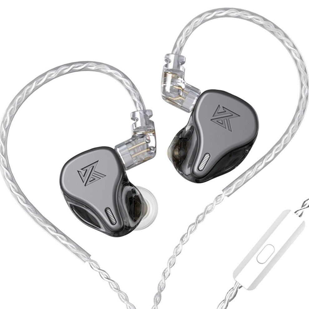 Kz Dq6 Earphone 3Dd Hifi Earbuds In-Ear Monitor Noise Cancelling Music Sport Earphones(, With Mic), Bluetooth Headset Silver/Gray 9389440821392