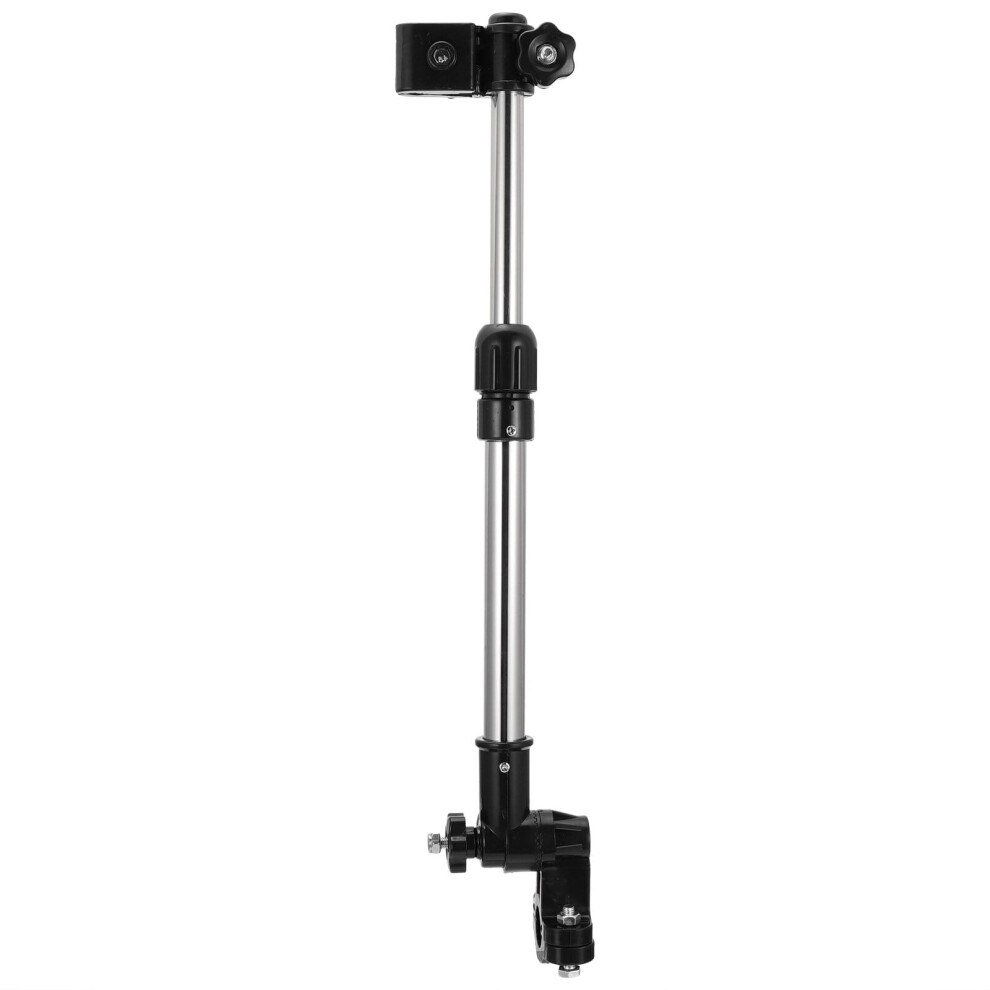 Black 1 Pc Adjustable Bike Umbrella Bracket Thickened Trolley Wheelchair Umbrella Stand (Black)