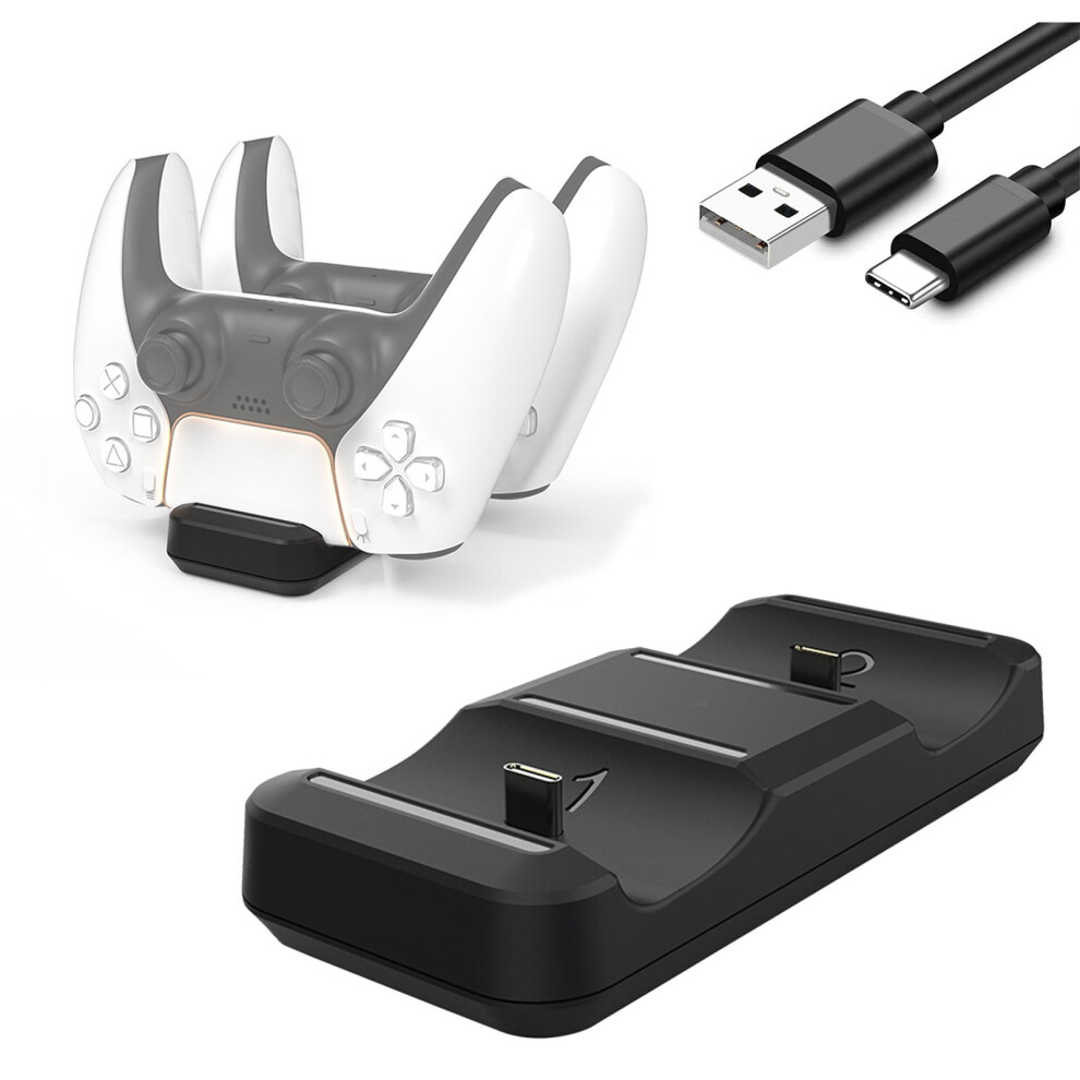Kiplyki Wholesale Led Controller Charger Cradle For Ps5 Gamepad 2 Usb Charging Stand Station Dock 9389440871960