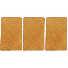 3 Pieces Home Coaster Placemats Round Individual for Dining Table Household Bamboo Wooden
