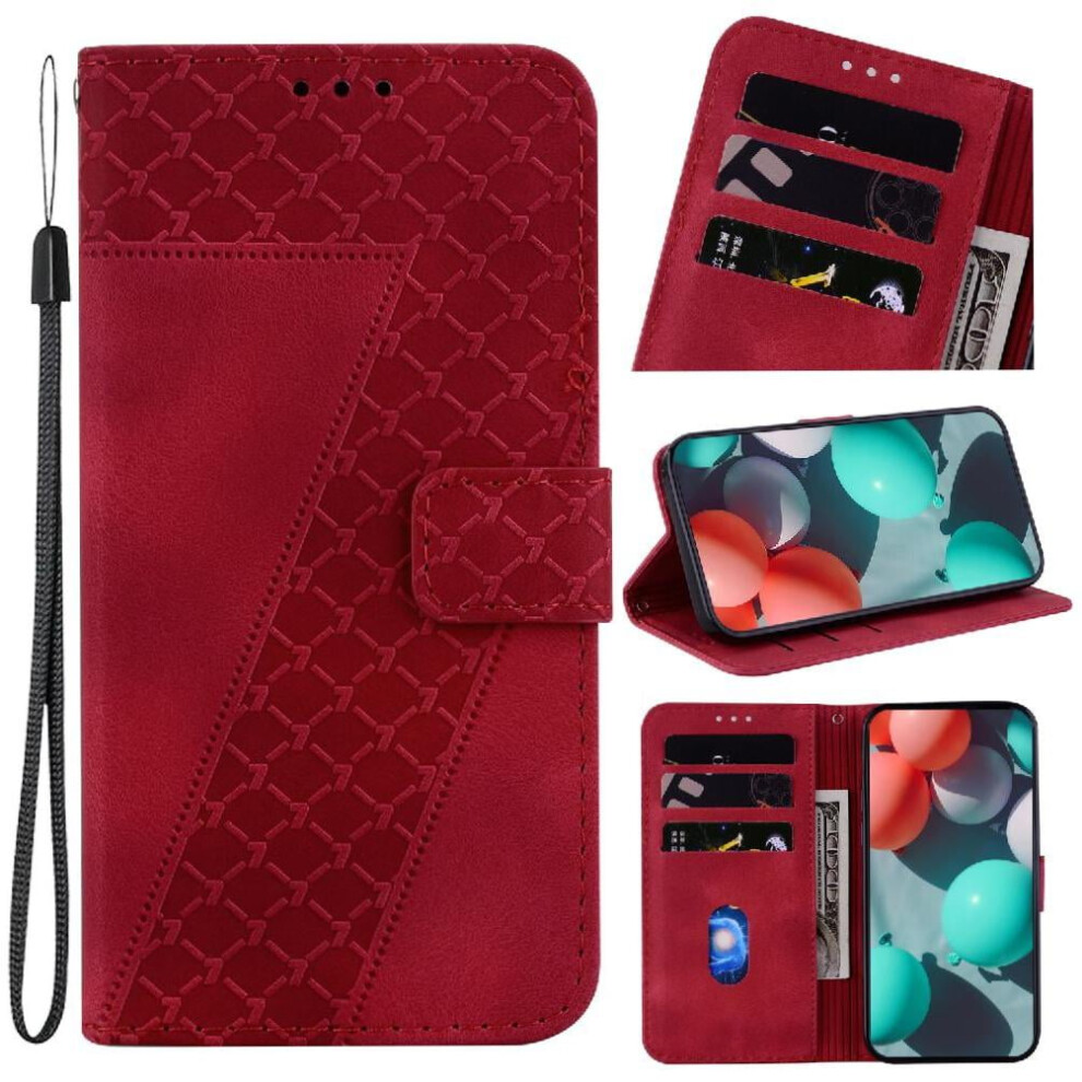 Phone Case For Motorola Moto G72 Flip Folio Cover Embossed Pattern Pu Leather Card Slot Function Wallet 9389440874008