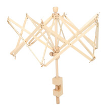 Wooden Yarn Swift Umbrella Winder with Adjustable Table Clamp for Tangle Knitting