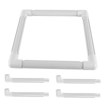 Square Clip Embroidery Frame with Secure Fabric Clamping for Needlework and Cross Stitch