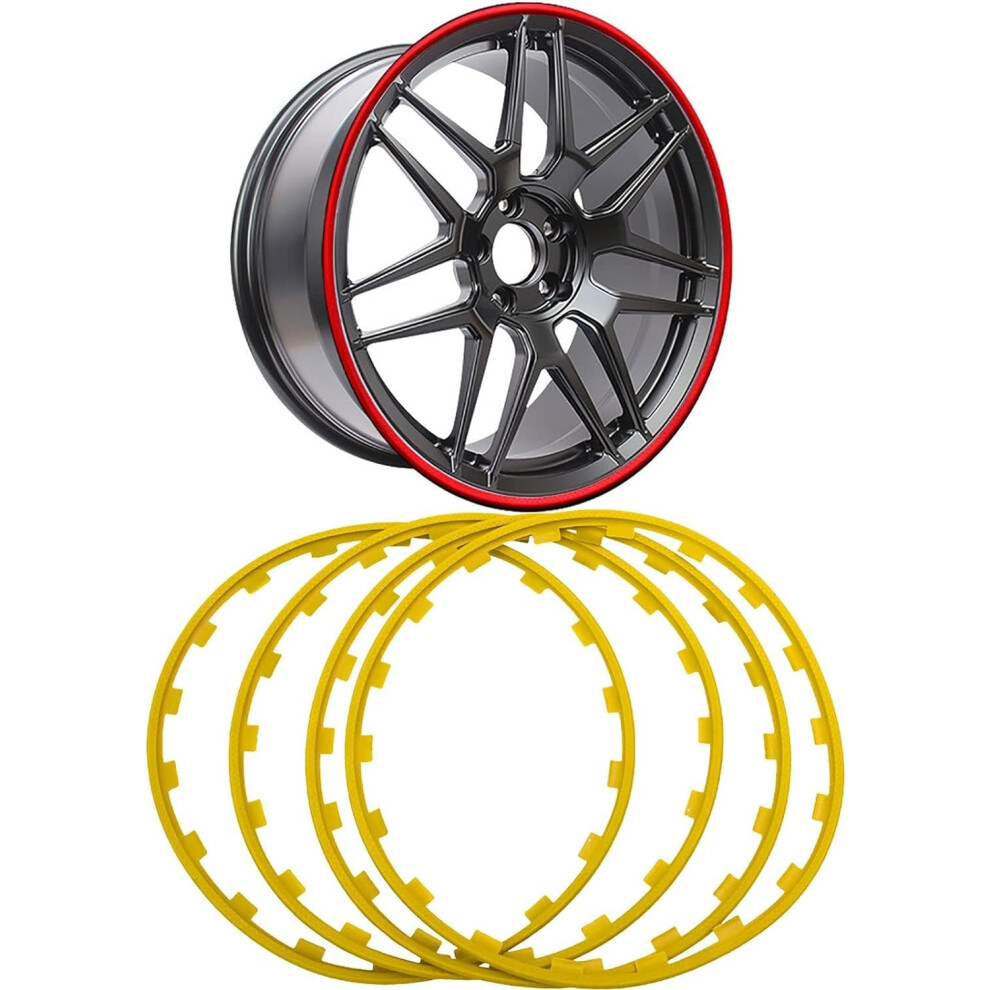 19 Inch Car Rim Protectors For Bmw, Nylon Antiscratch Wheel Edge Guards, Curb Damage Protection Yellow 9070919157615