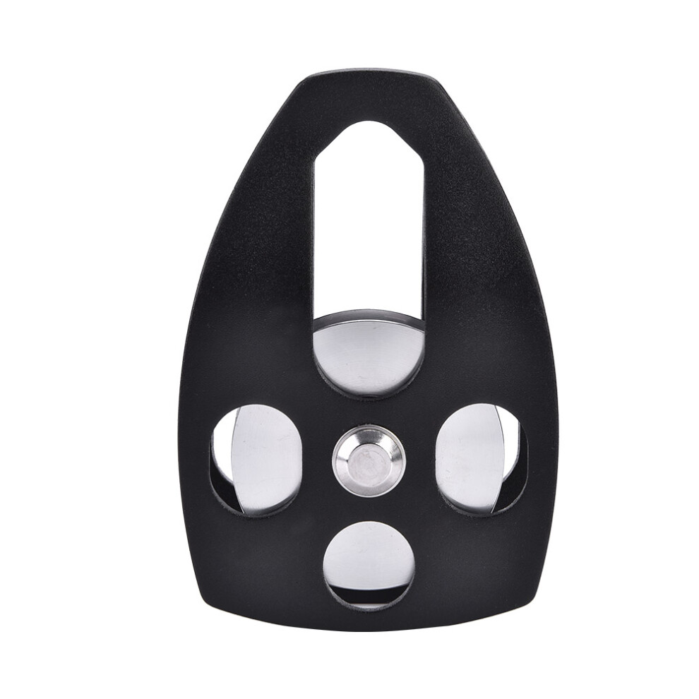 Climbing Pulley 32Kn Rescue Single Sheave Swing Plate For Outdoors Black 7891382803241