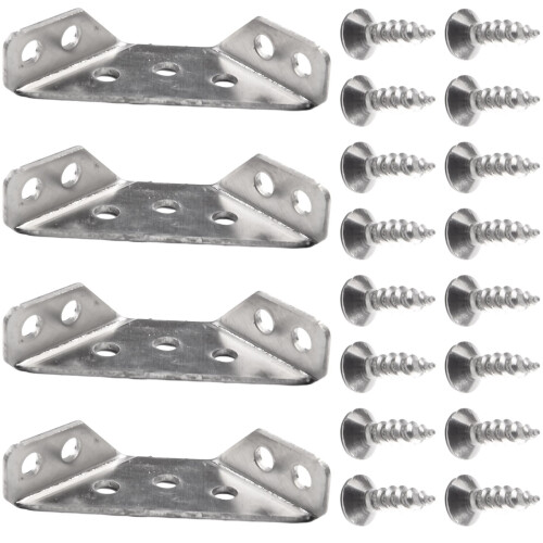 4pcsFurniture Corner Connector Stainless Steel Triangle Support