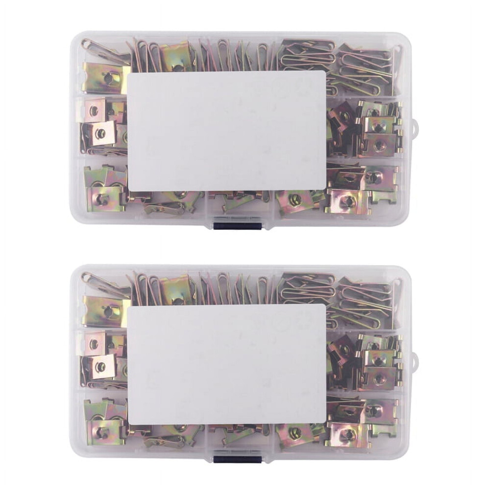 220Pcs Speed Fasteners U Nuts Self Tapping Screw Clip Hole Interior Door Trim Panel Clips Metal Rivets 9389440278578