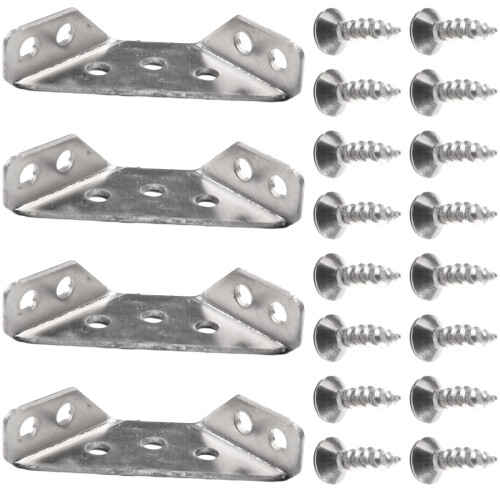 4pcsFurniture Corner Connector Stainless Steel Triangle Support 1