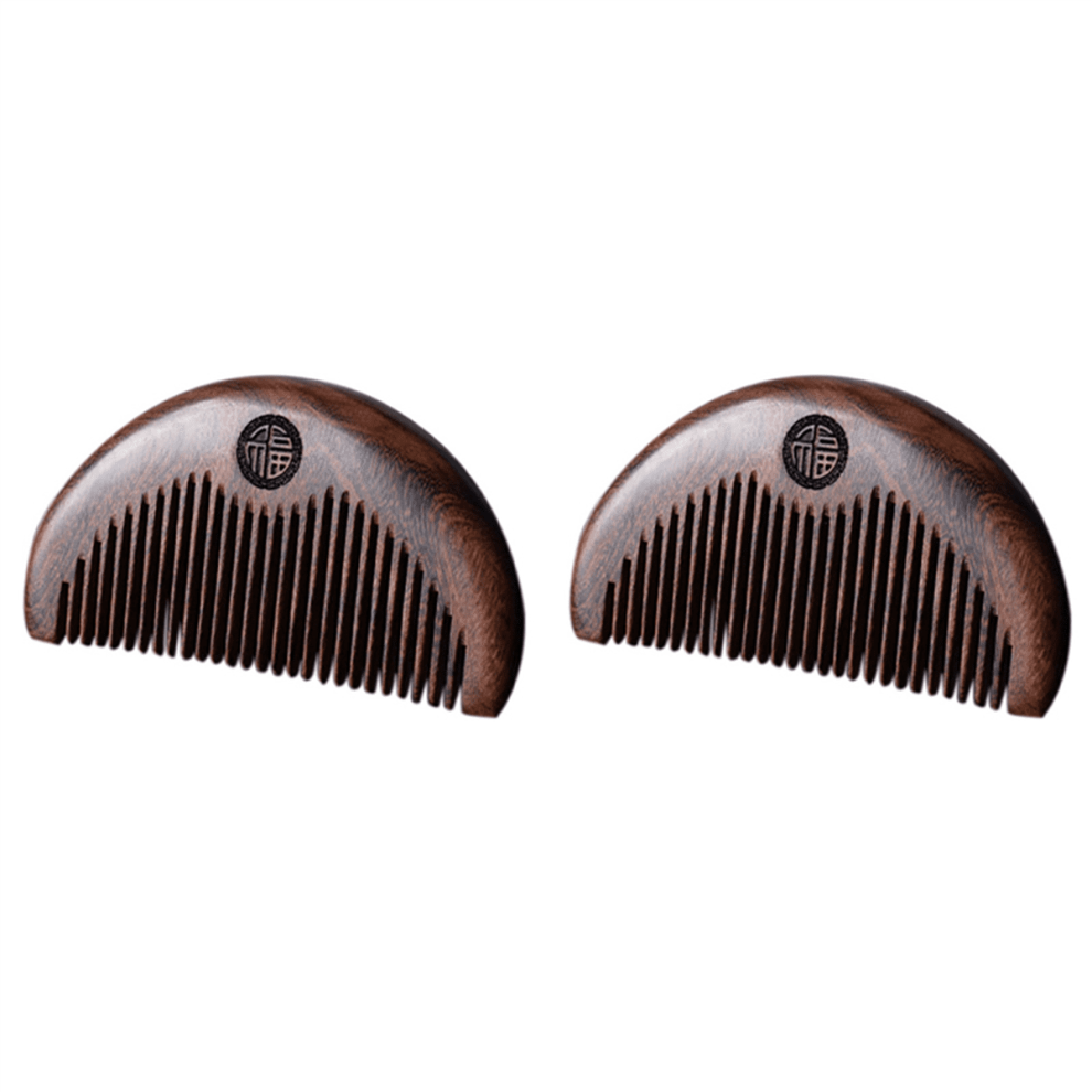 Unisex 2X Hair Care Comb Anti-Static Handmade Natural Wood Wooden Carved Sandalwood Combs Pocket Comb Massage Comb Hair Comb