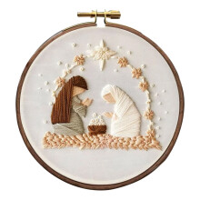 Poaug Knit Kit Markdown Scene, 4 Pcs Christmas Embroidery Kit Set, Compatible with Beginner & Adult Crafters, Multicolor Yarn Clearance Sale