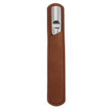 Stainless Steel Nail File with Leather Case Fingernails Toenails Manicure File