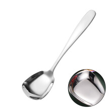 2Pcs Fashion Korean Style Thick Heavy Weight Stainless Steel Soup Spoons Table Spoons Dinner Spoons Rice Spoons Flat Square Spoon