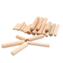 200 Pack 6x30mm Wood Dowel Straight Fluted Wooden Dowel For Furniture Crafts