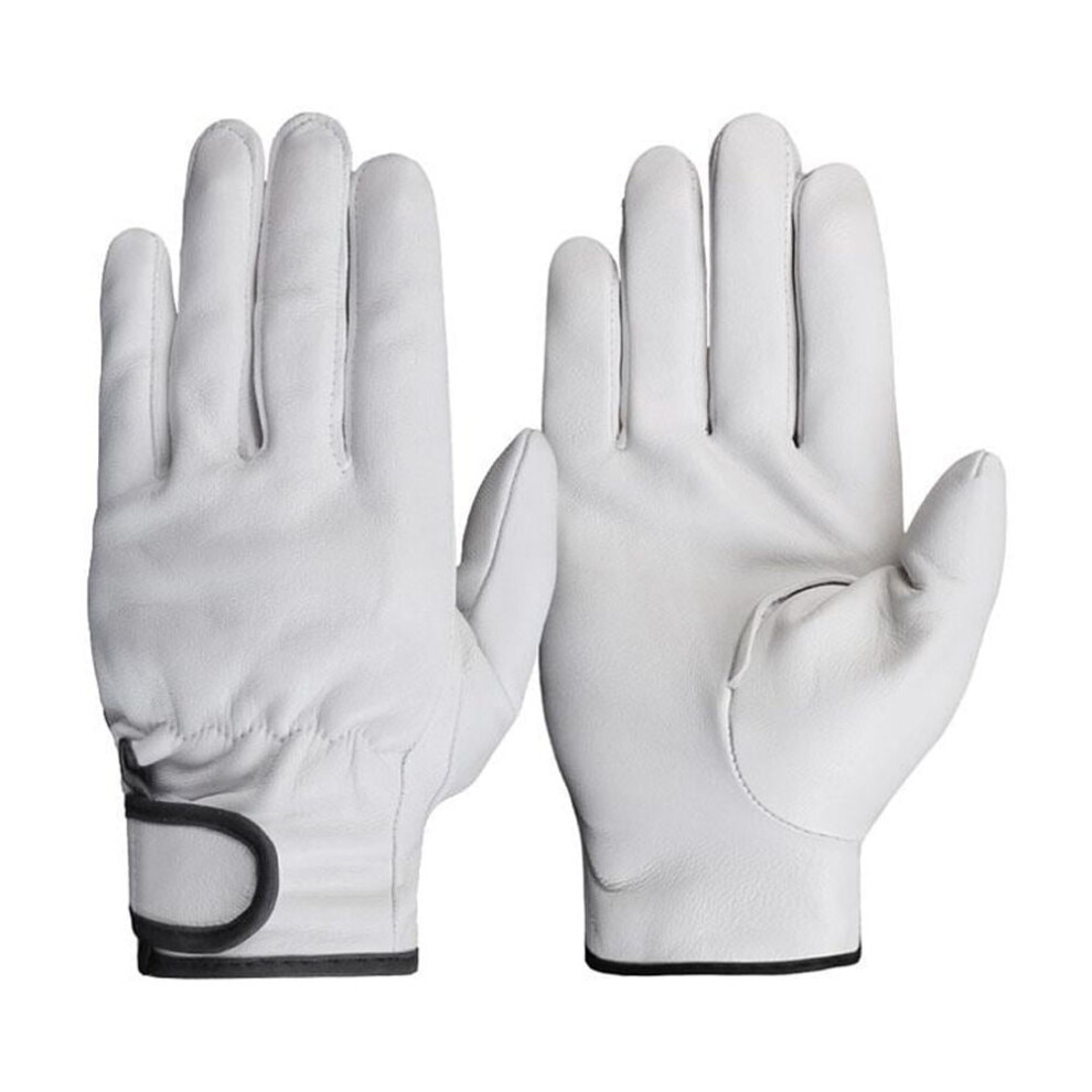 Leather Work Gloves Soft Household Gardening Gloves Wear-Resistant Safety Glo *Î¸ K1k4 9389440428058
