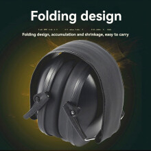 Noise-Canceling Earmuffs for Kids & Adults - Wireless, Adjustable Earmuffs for Workplace Hearing Protection Black