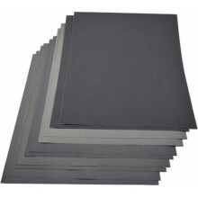Sandpaper, 230 x 280 mm, 2 sheets per grit size, mixed grit 800/1000/1200/1500/2000, wet sanding paper