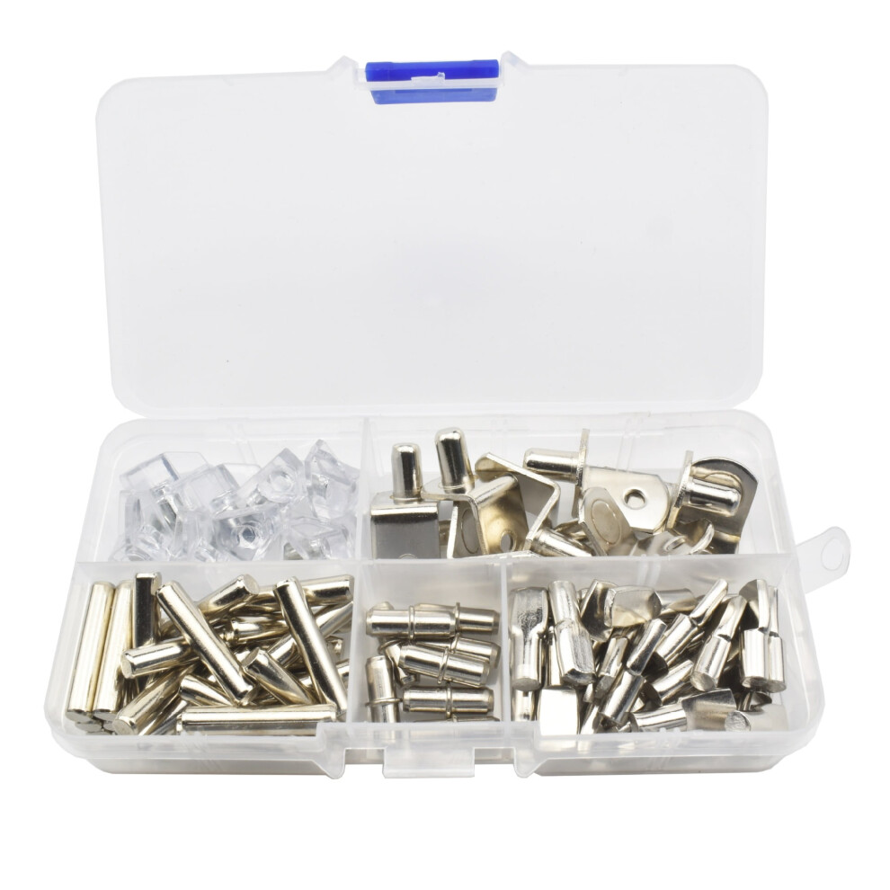 80Pcs Shelf Pins Kit Shelf Support Pegs Stainless Steel Bookshelf Pegs Shelves Pegs 9389440427686
