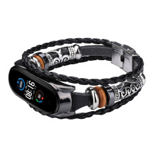 Cyber_Monday Deals 2024 Viflosae For Mi 5 Replacement Leather-Beading Bracelet Strap Weave- Electronics Gadgets