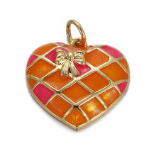 RSAMD Love Heart Charm Pendant Classic 18K Gold Plated For Jewelry Necklace Bracelet-10