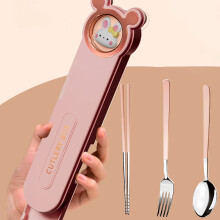 FloHua Christmas Gifts Clearance: Cute Funny Portable Cutlery Set, 3-Piece Stainless Steel, for Kids & Adults, Outdoor Picnic Gift (3 pieces)