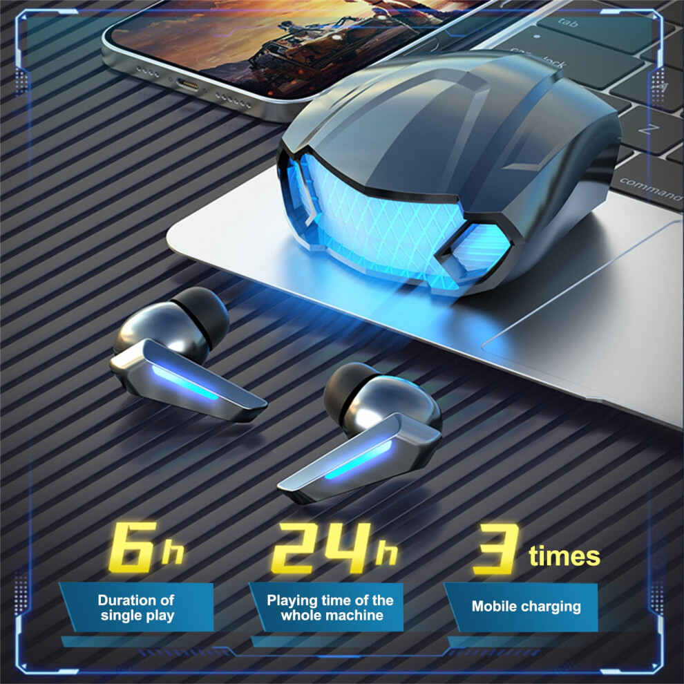 Eqwljwe Led Display Wireless Bluetooth 5.2 Earbuds, Bass Sound, Noise Canceling, Sports Car Design, Compatible With Ios Android 9389440828513