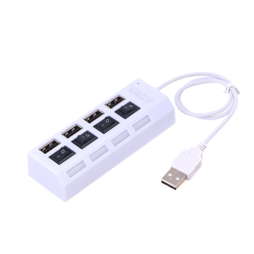 Ifundom Portable Usb Hub 4 Ports Usb 2.0 High Data Expansion Hub Usb Splitter For Windows Xp/ Vista 7 8 10 Laptop Pc Computer (White) White 9389440828643