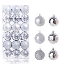 HANXIULIN Christmas 36Pc 1.2" Green Shatterproof Ornaments Set for Tree, Holiday Party, Home Decor, Silver - Compatible with standard hooks