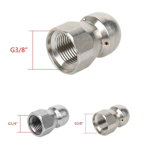 High Pressure Washer Accessories Drain Hose Cleaning Nozzle Pipe Dredge Tool 2