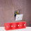 Socket Back Box Case Electrical Outlet Boxes Conjoined Household Plastic Red 4 Pcs 3
