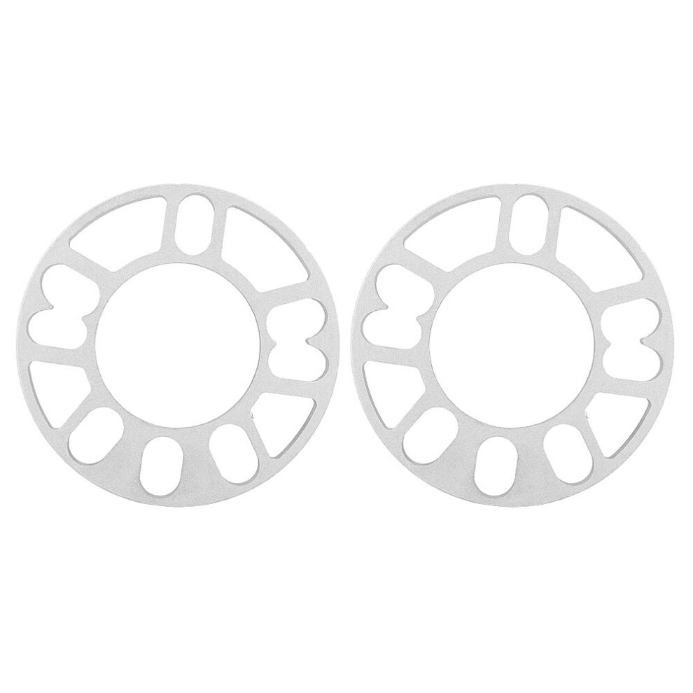 10Mm Aluminum Wheel Spacers 2Pcs Universal 4/5 Lug Prevents Rubbing Corrects Offset Silver 9070919160141