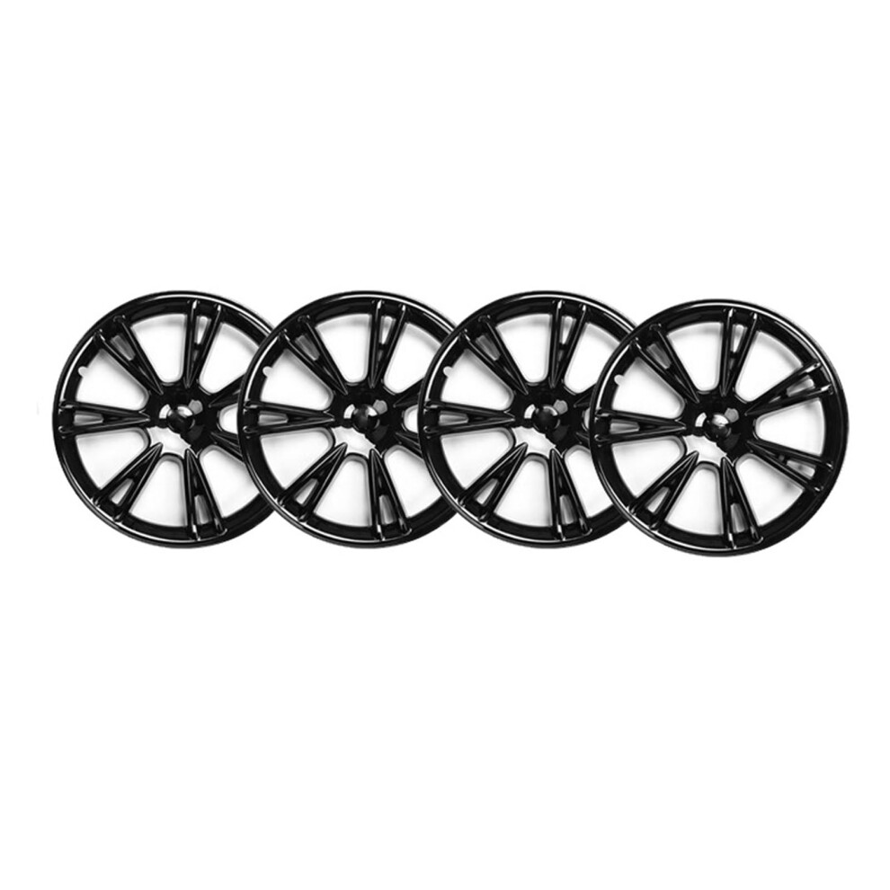19 Inch Gloss Hub Caps Wheel Covers Scratch Protection Noise Reduction Factory Fit For Tesla Model Y Black 9070919160509